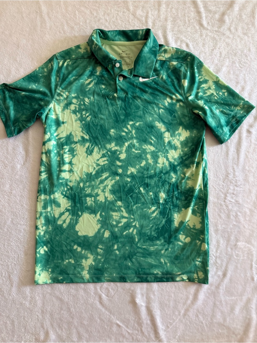Nike Kids Green Tie-Dye Polo XL